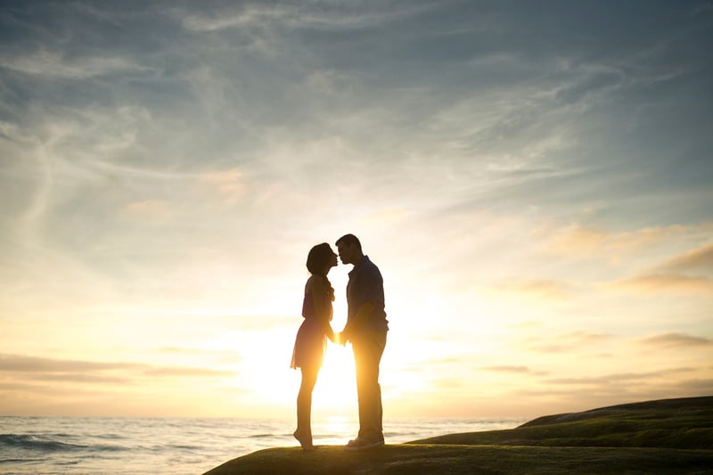 Celebrity couple at sunset